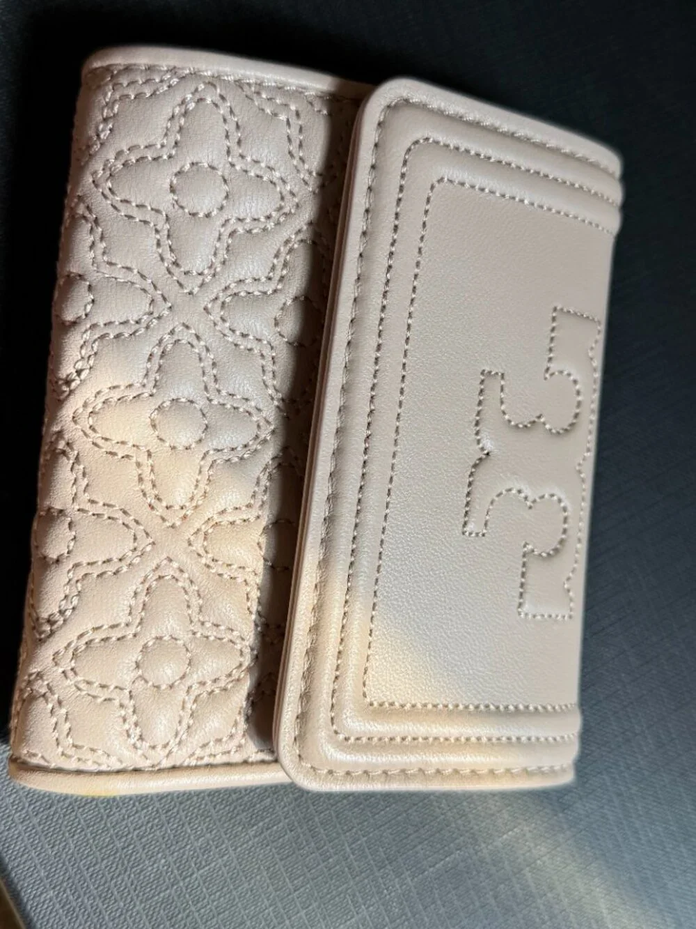 Tory Burch Fleming Cream/Beige Convertible Bag and Wallet